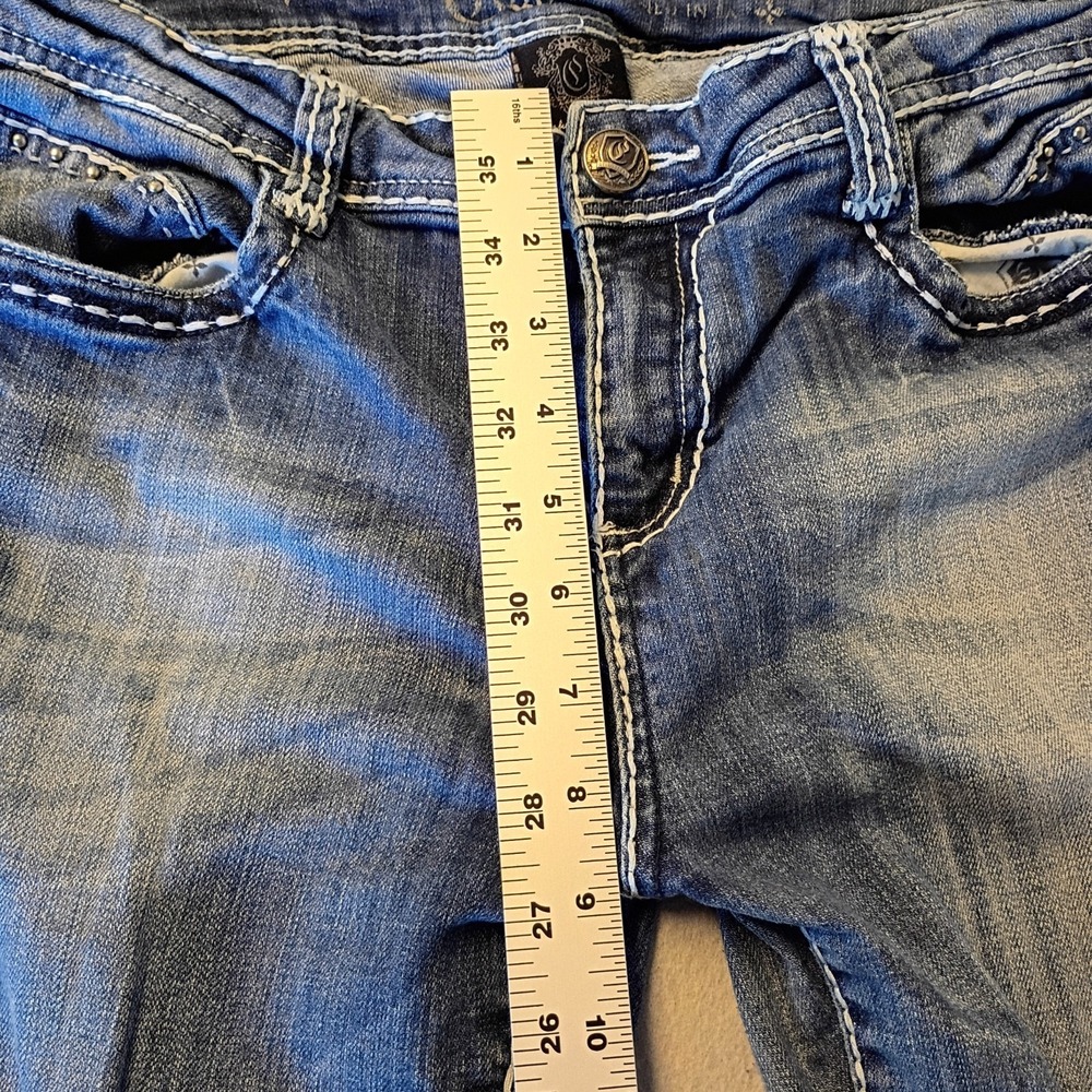 CELLO Women's Med Wash Jeans Boot Cut Pants Size 15 Y2K - Picture 9 of 12